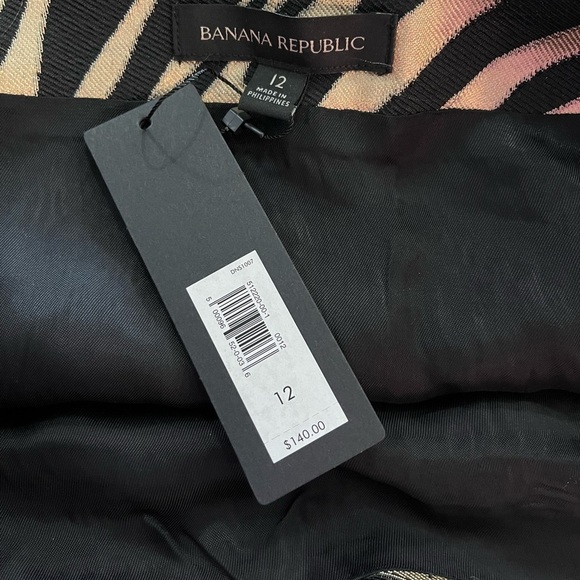 NWT Banana Republic Eclat Brocade Mini Skirt Metallic Gold Zebra - Picture 11 of 12